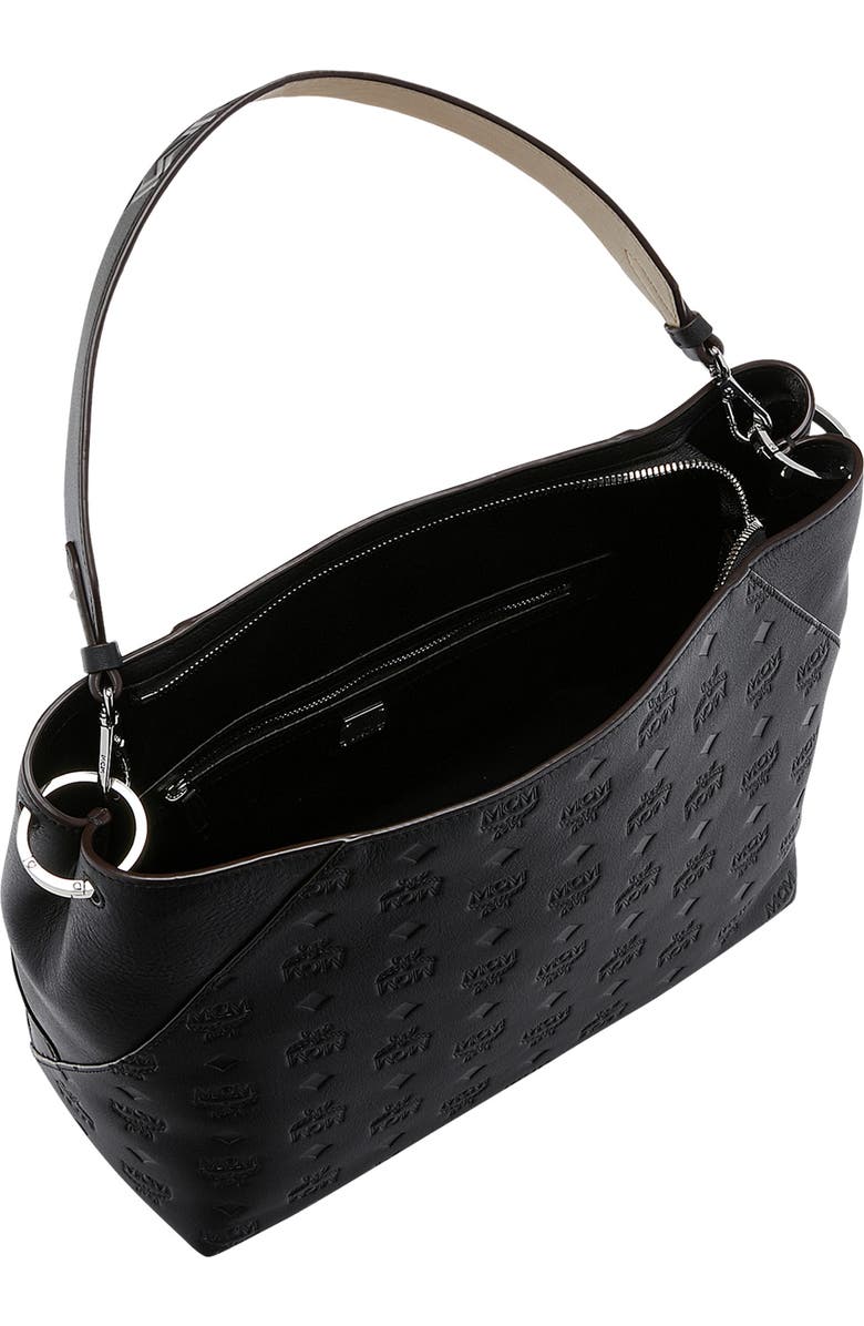 MCM Klara Monogram Leather Hobo, Alternate, color,