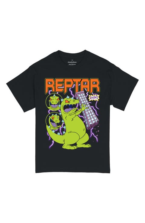 Rugrats Reptar Lightning Metal Graphic T-Shirt