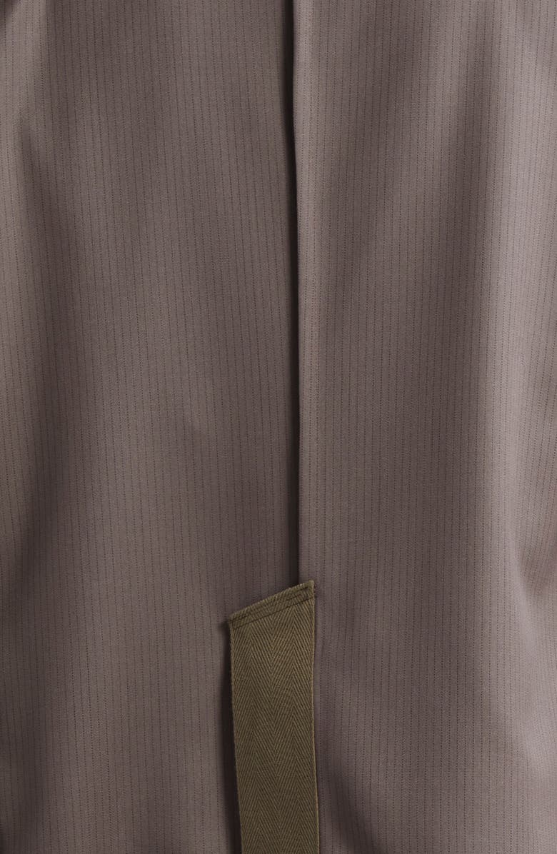 Sacai Pinstripe Double Breasted Wool Doeskin Blazer, Alternate, color,