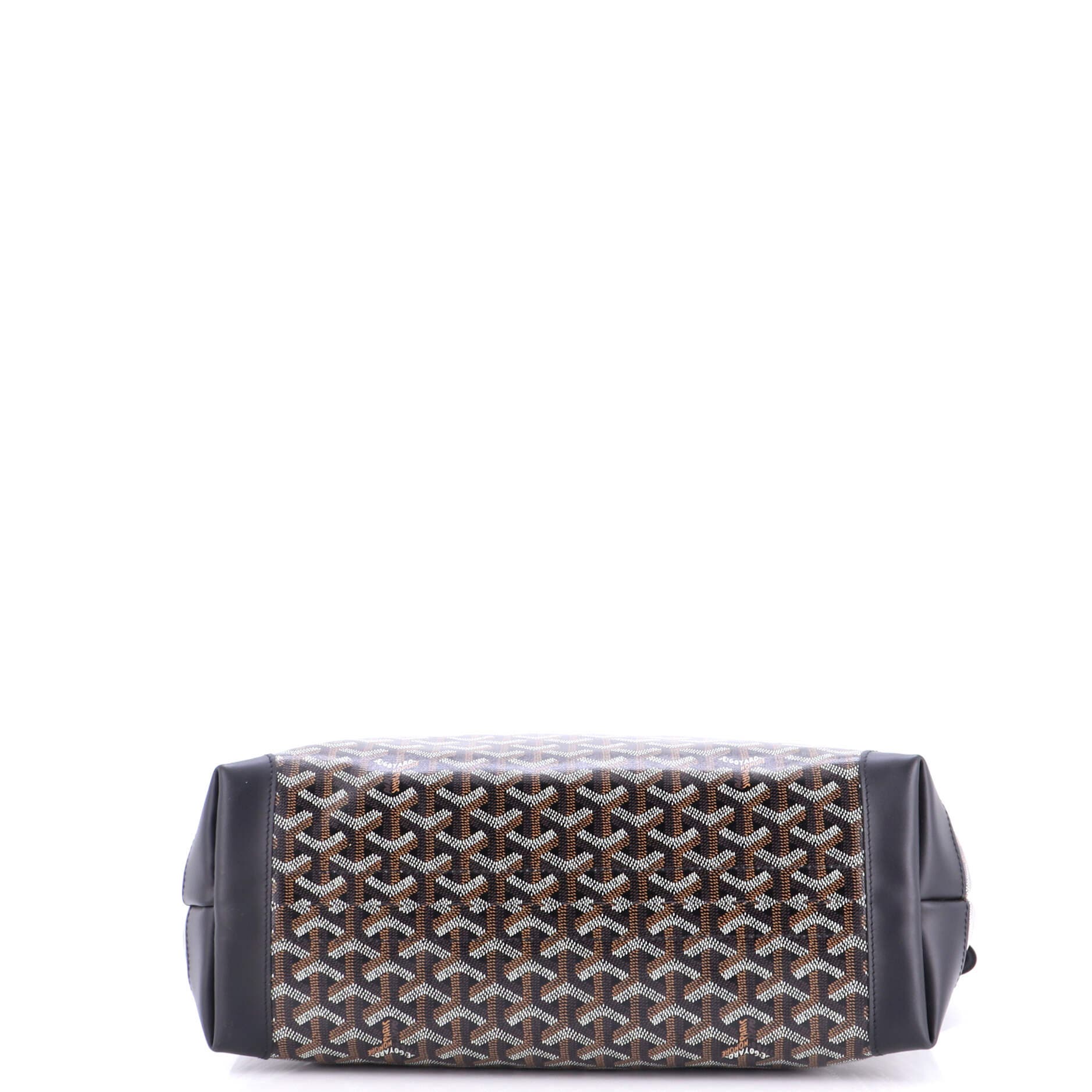 Pre-Owned Goyard Bellechasse Bag Coated Canvas PM, Alternate, color, Black