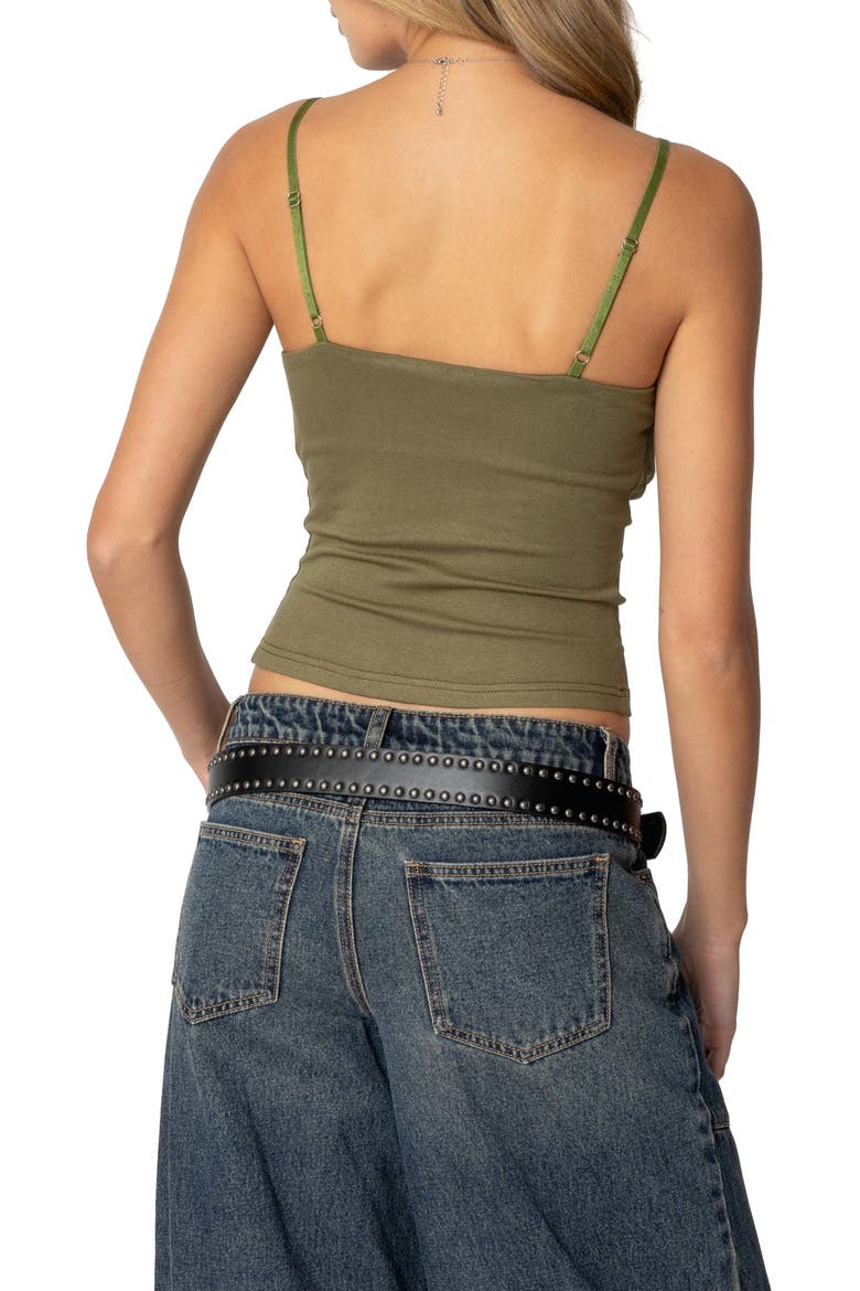 Layered Cowl Neck Camisole, Alternate, color, GREEN