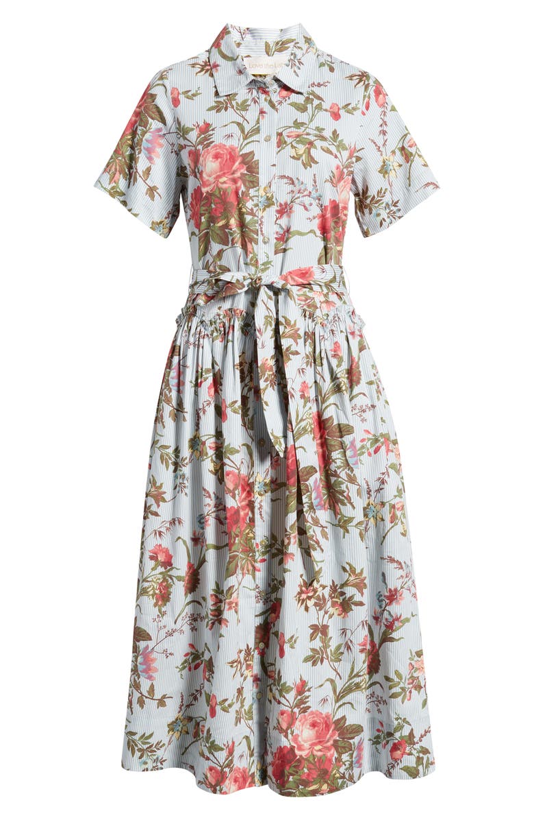 LOVE THE LABEL Drew Floral Print Shirtdress, Alternate, color, Battersea Floral Print