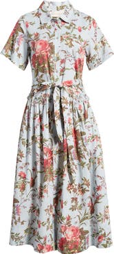 LOVE THE LABEL Drew Floral Print Shirtdress