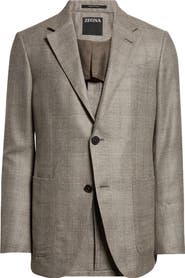 ZEGNA Windowpane Wool Blend Sport Coat