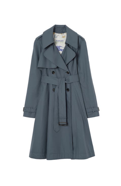 Long Tropical Gabardine Pembury Trench Coat