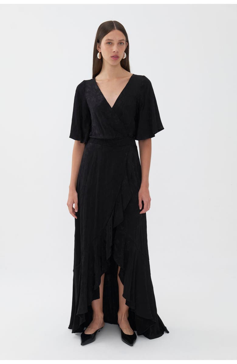 Nocturne Asymmetric Flounce Dress, Main, color, 