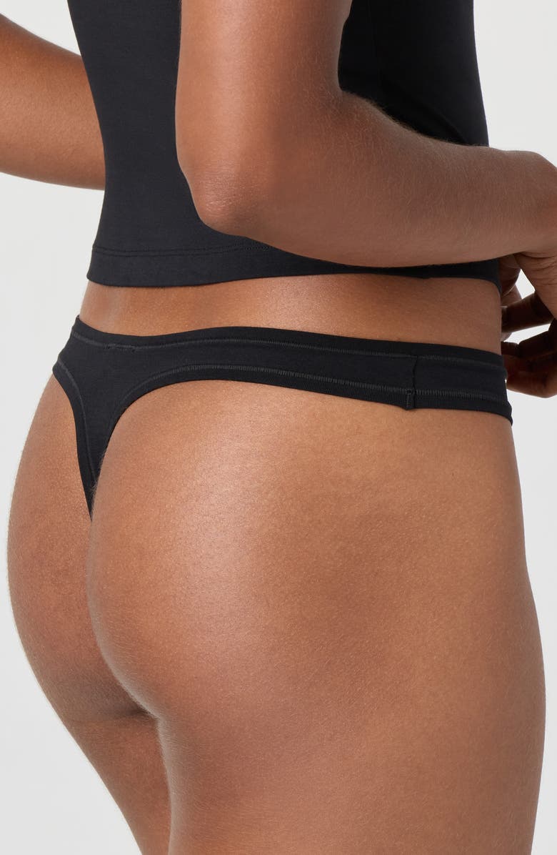 Florence by Mills Cotton Blend Thong, Alternate, color, Black