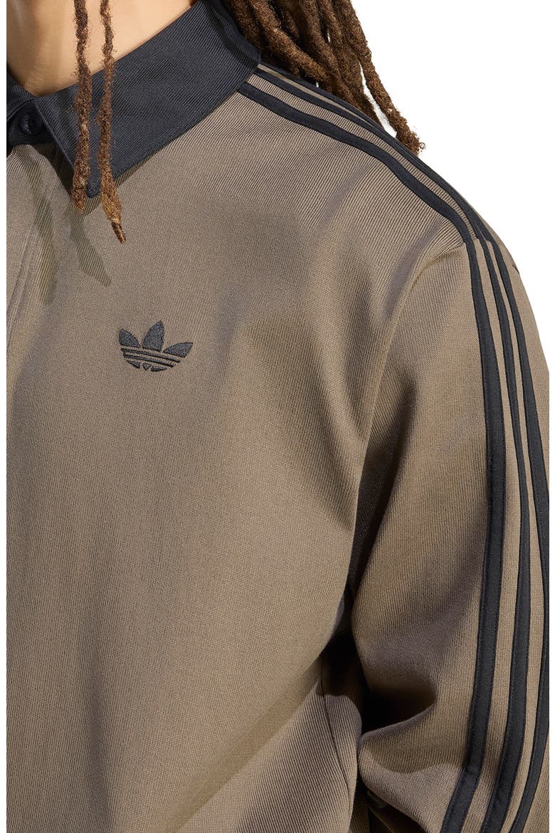 3-Stripes Cotton Rugby Polo, Alternate, color, BRANCH
