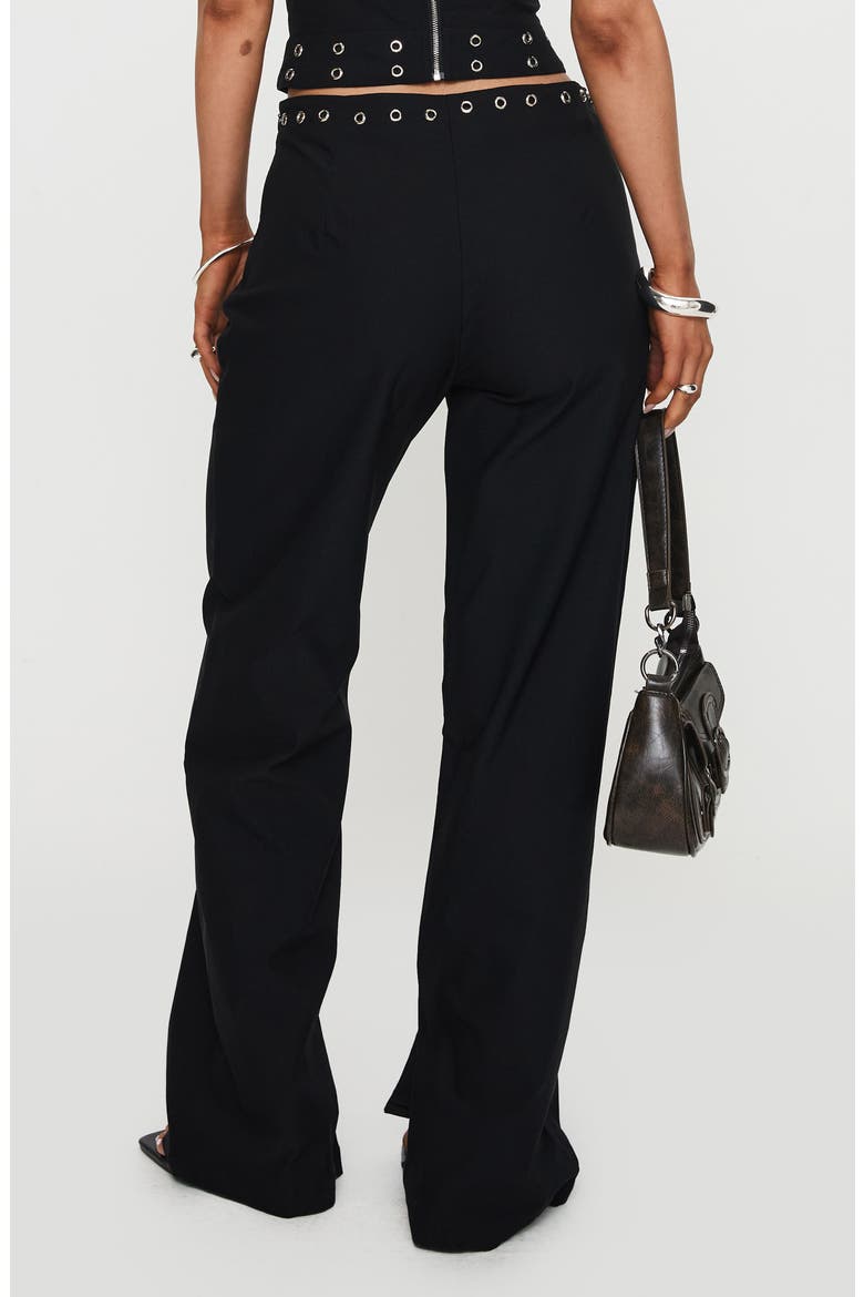 Passionette Grommet Wide Leg Pants, Alternate, color, BLACK