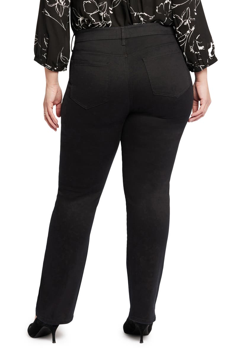 NYDJ Marilyn Waist Match Straight Leg Jeans, Alternate, color, Black