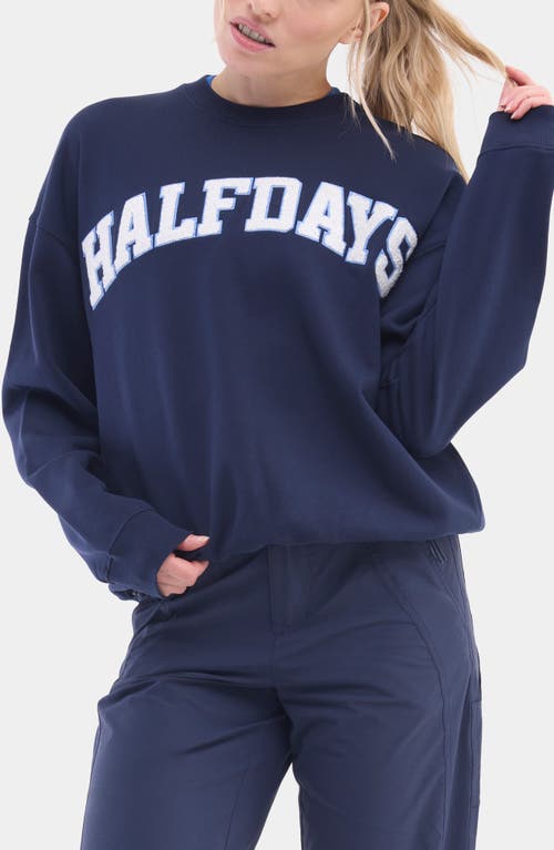 Halfdays Cotton Graphic Sweatshirt In Blue