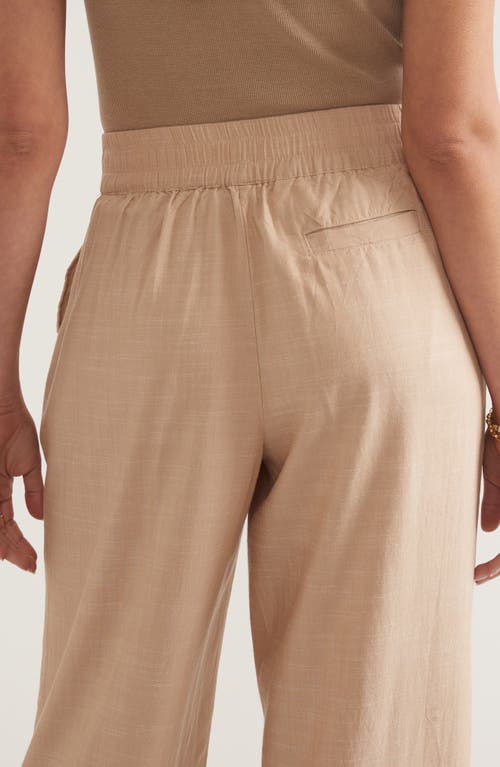 Marine Layer Allison Wide Leg Tencel® Lyocell Pants In Brown