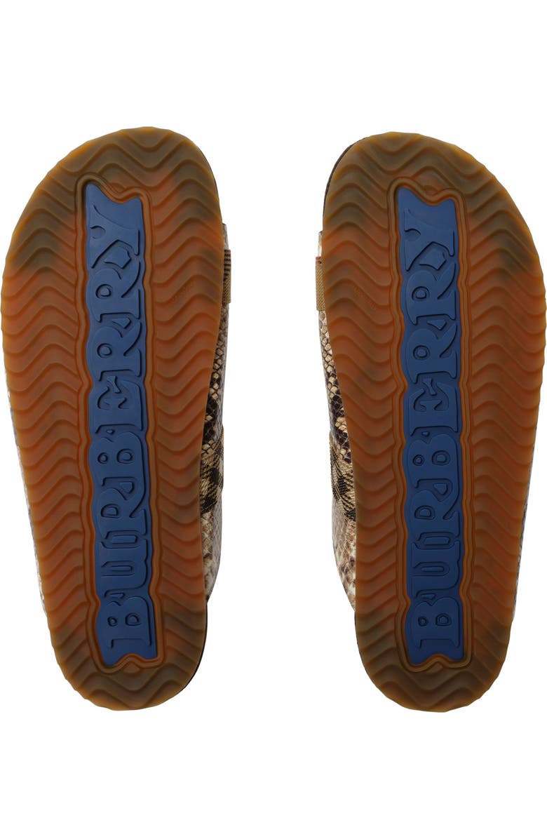 Burberry Urchin Snakeskin Embossed Slide Sandal, Alternate, color, Serpent