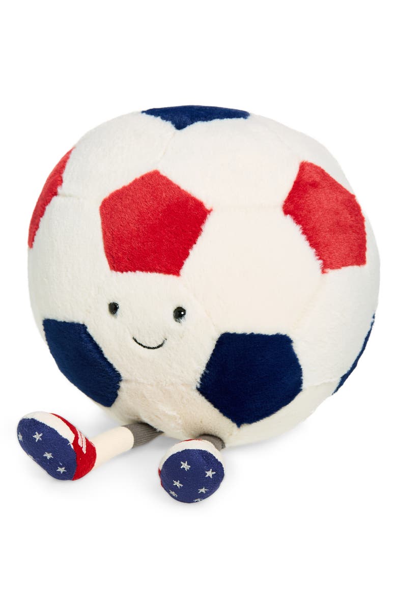 Jellycat Amuseables USA Soccer Ball Large Plushie, Main, color,