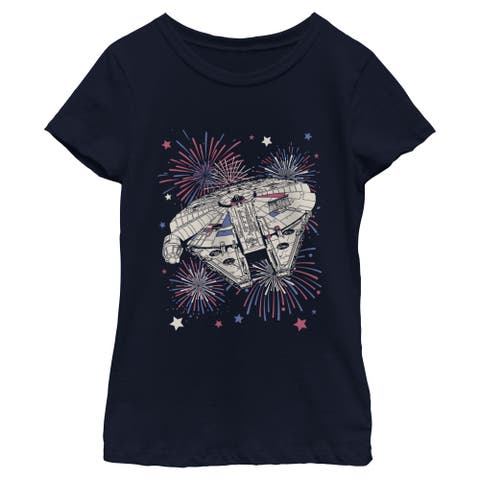 Girls Star Wars Festive Fireworks Falcon T Shirt