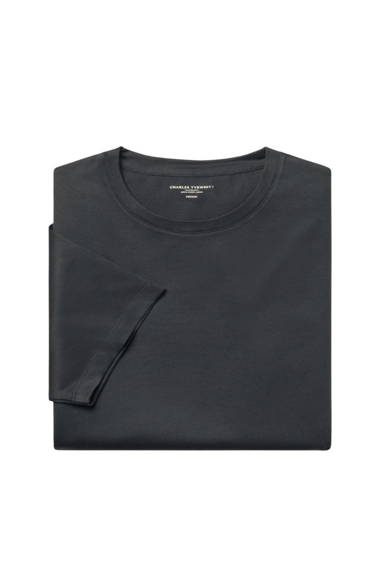 Cotton Crew Neck T-Shirt, Alternate, color, Graphite Grey