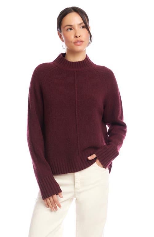Karen Kane Turtleneck Sweater In Burgundy