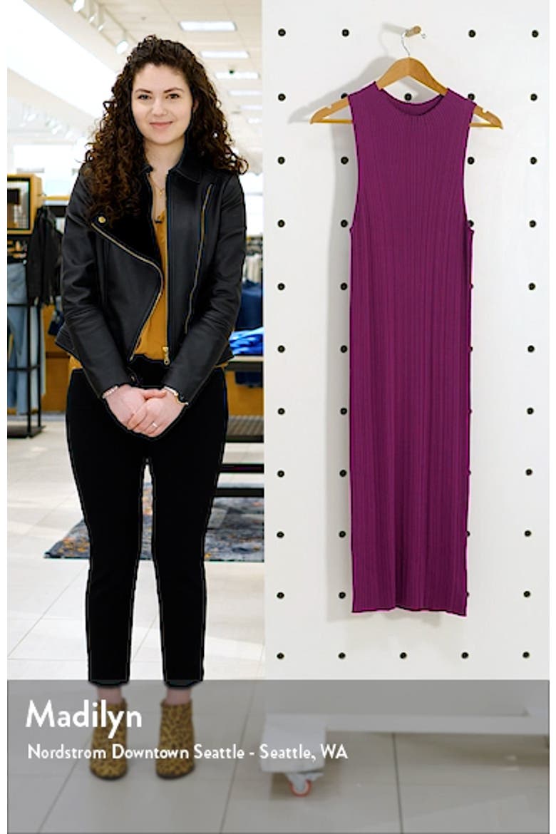 Mock Neck Ribbed Midi Dress video