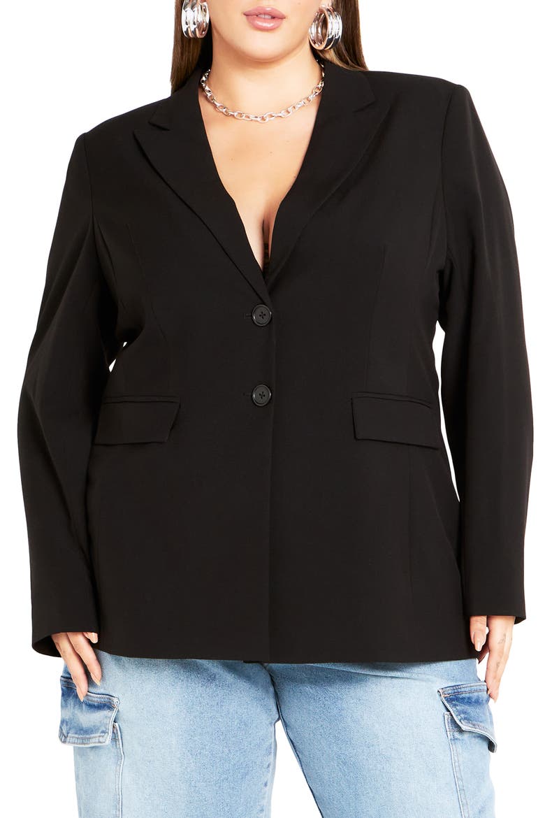 Jazmin Lace-Up Open Back Jacket, Main, color, BLACK