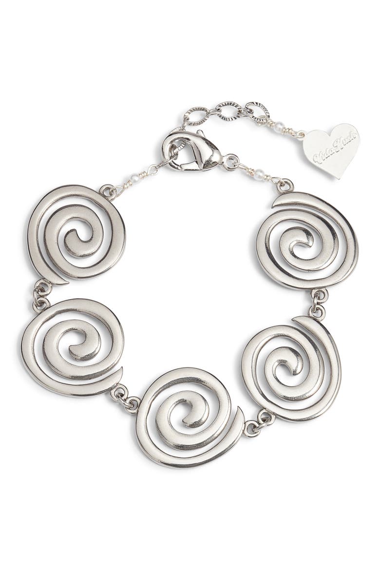 Swirl Bracelet, Main, color, SILVER