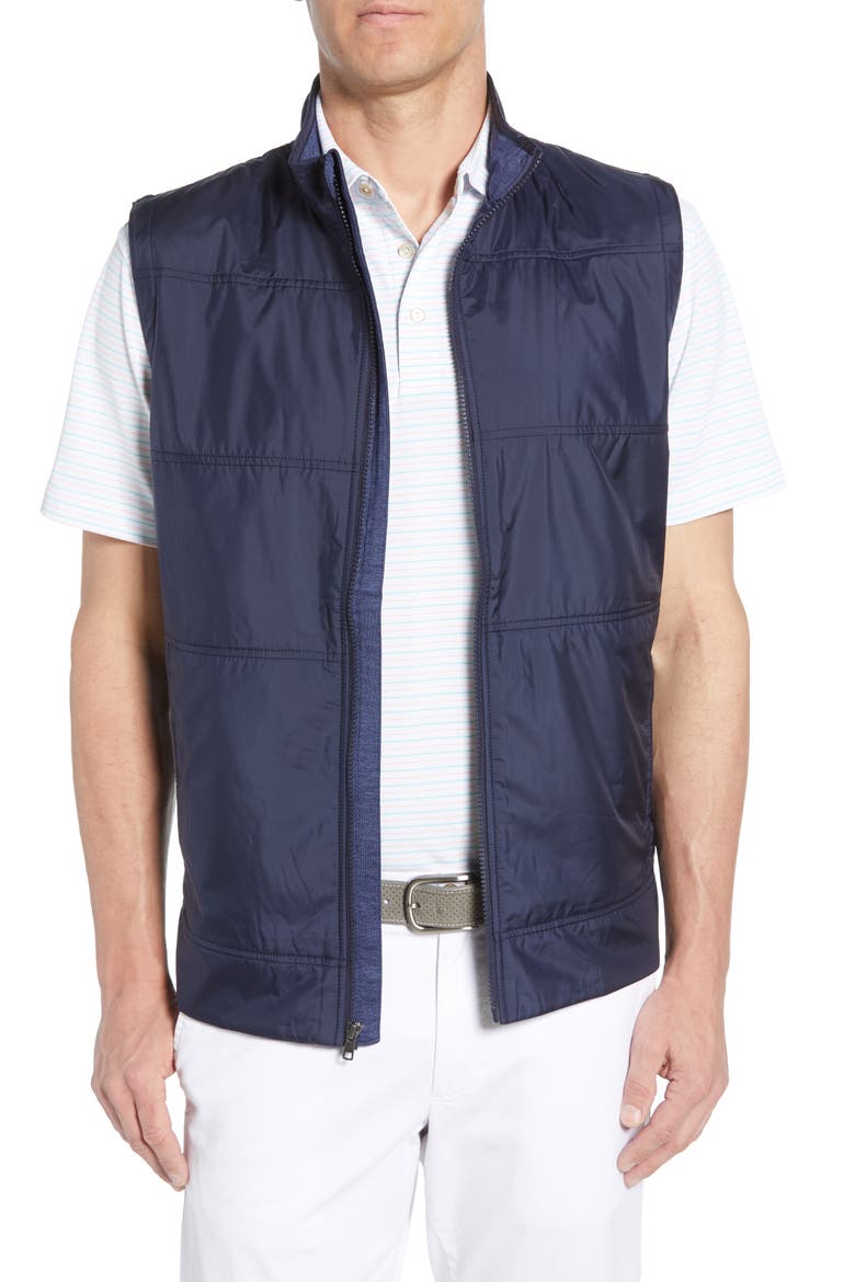 Stealth Hybrid Quilted Full Zip Vest, Main, color, LIBERTY NAVY