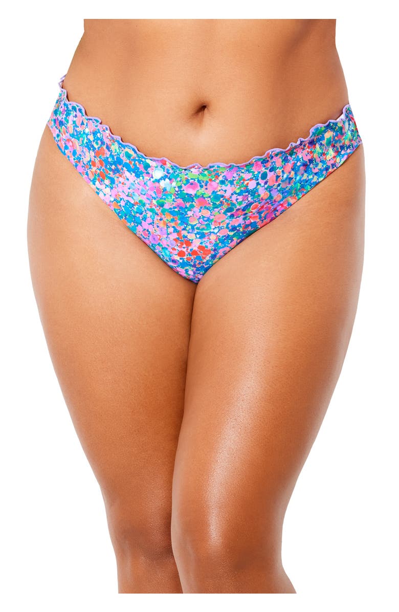 Swimsuits for All Lettuce Trim Swim Brief, Main, color, Multi Tiny Abstract