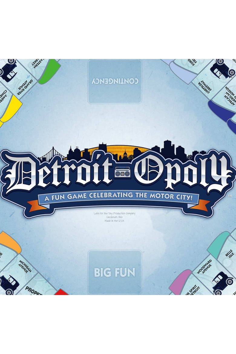 Detroit Opoly Board Game, Alternate, color, Multicolored
