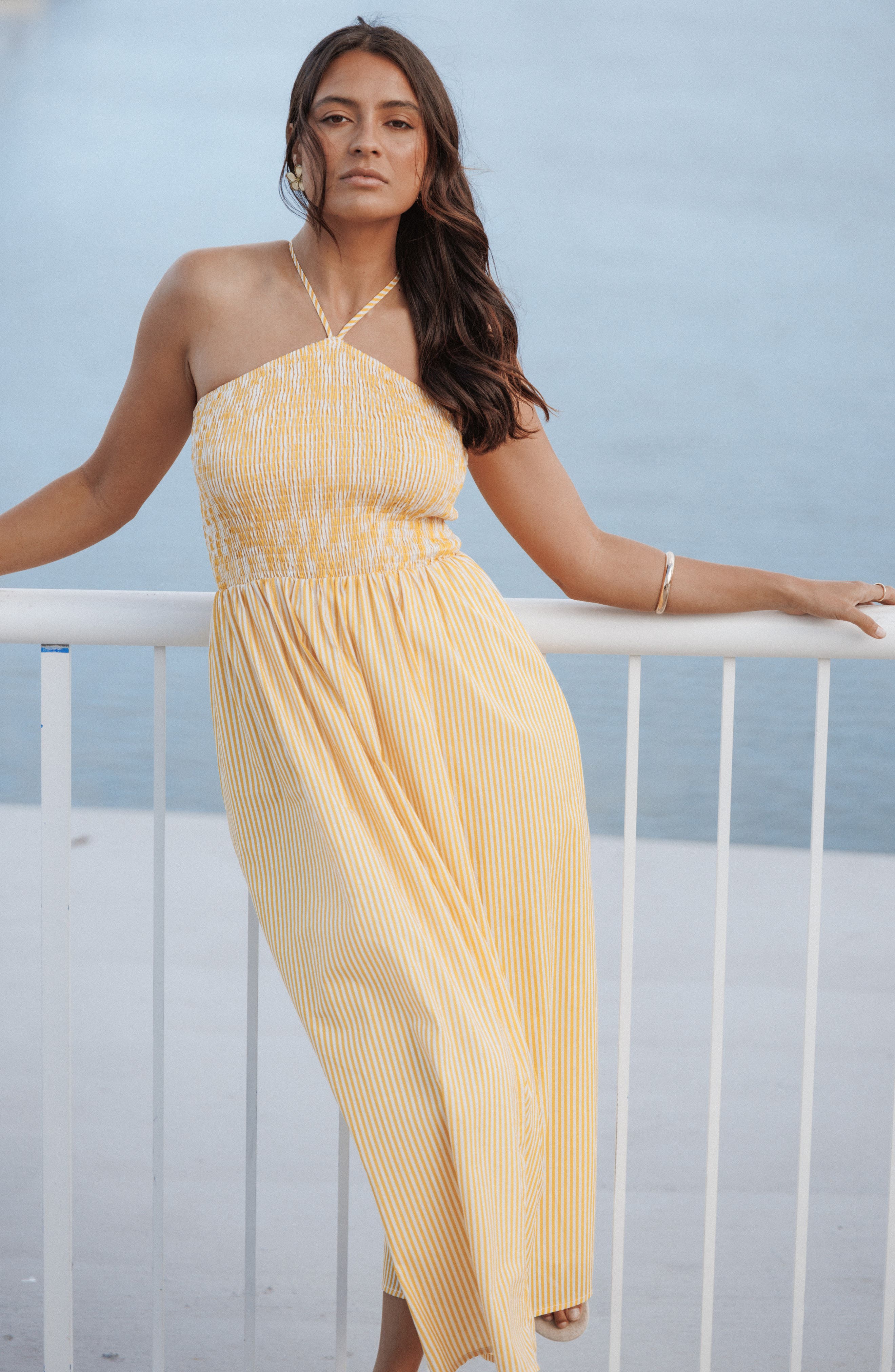 Aviva Stripe Cotton Maxi Sundress - image 2