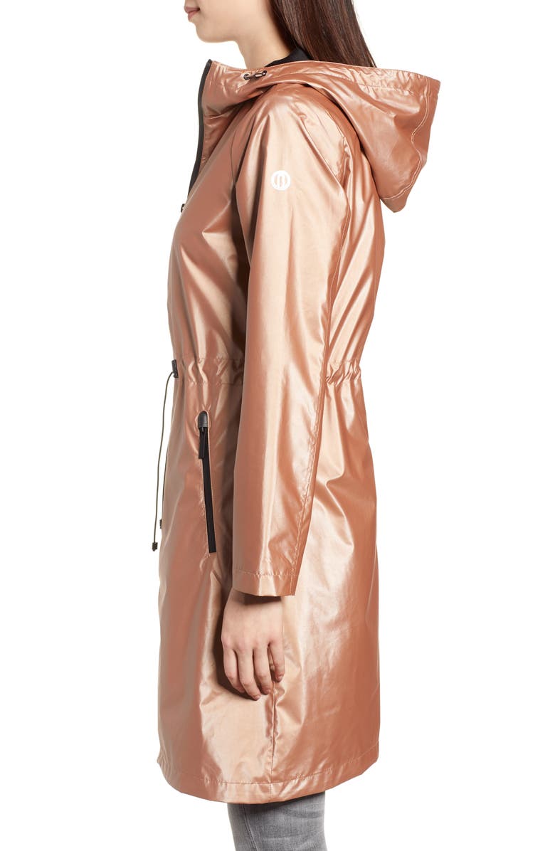 Bernardo Metallic Rain Jacket, Alternate, color, 