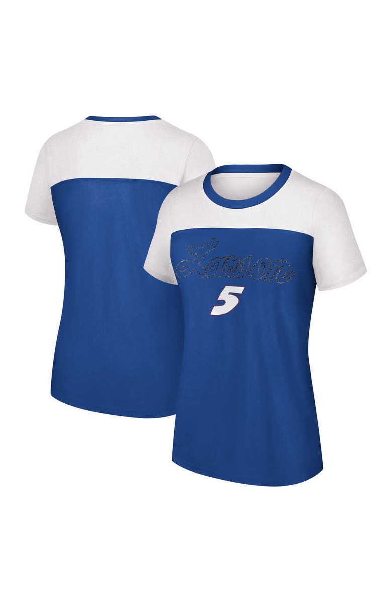 G-III 4HER BY CARL BANKS Women's G-III 4Her by Carl Banks Royal Kyle Larson Cheer Color Blocked T-Shirt, Main, color, Royal