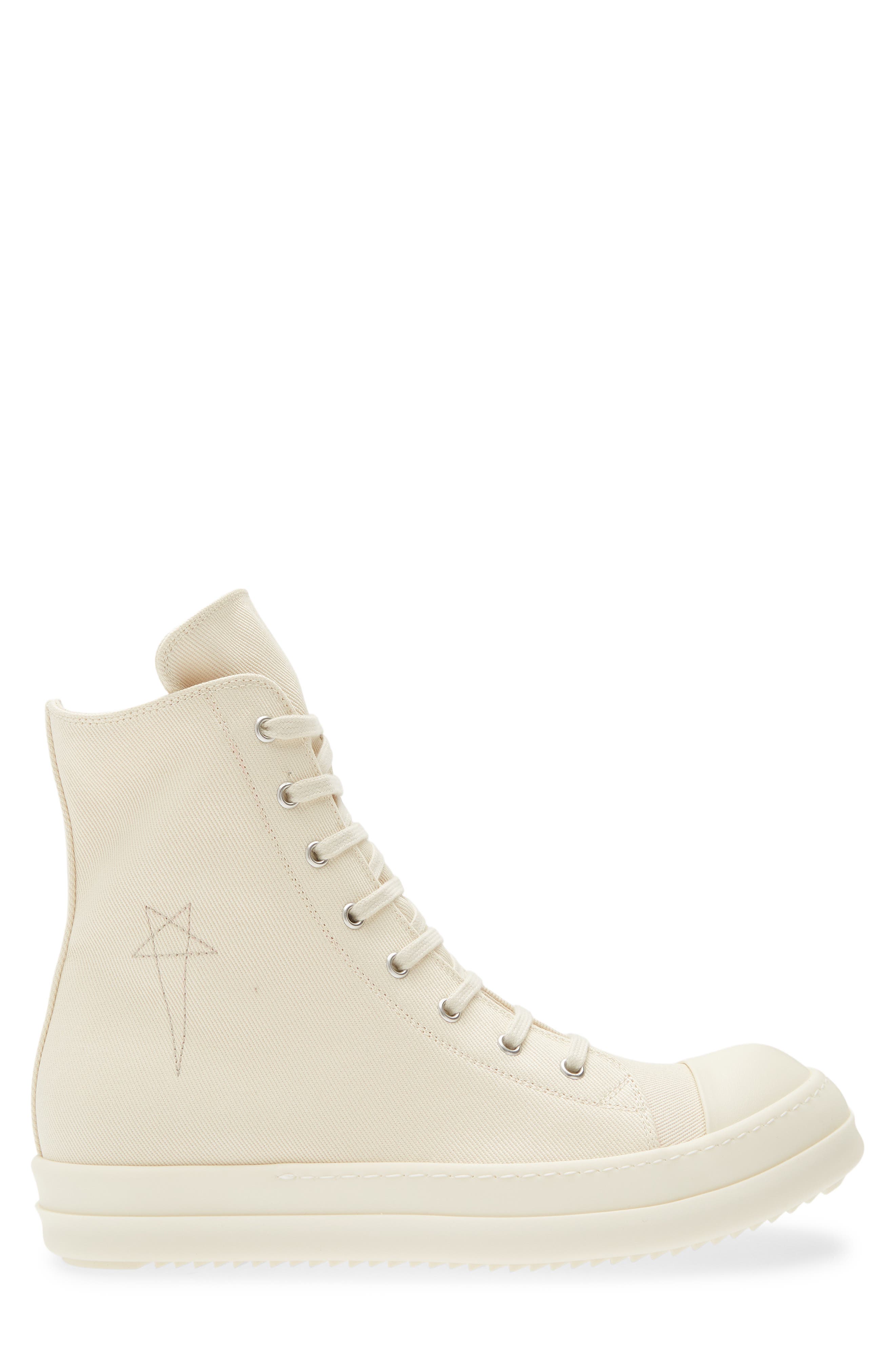 Rick Owens DRKSHDW High Top Sneaker, Alternate, color, Milk/ Pearl/ Milk/ Milk
