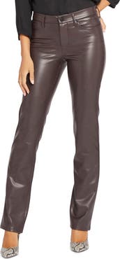 NYDJ Marilyn Straight Leg Faux Leather Pants