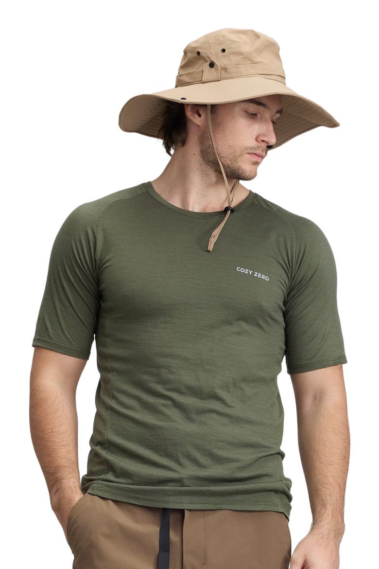 Men's 100% Merino Reglan Tee, Alternate, color, Olive