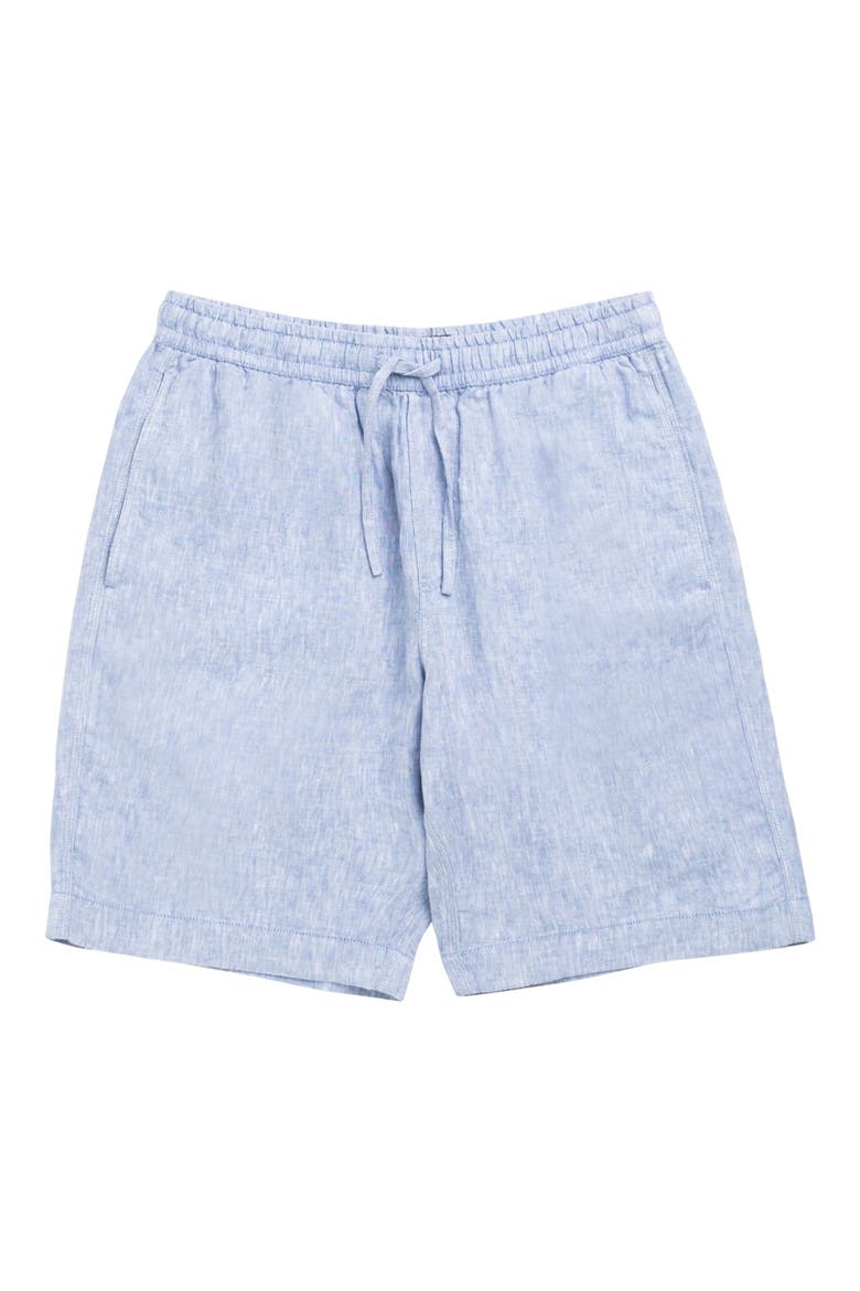 Linen Shorts, Alternate, color, DENIM