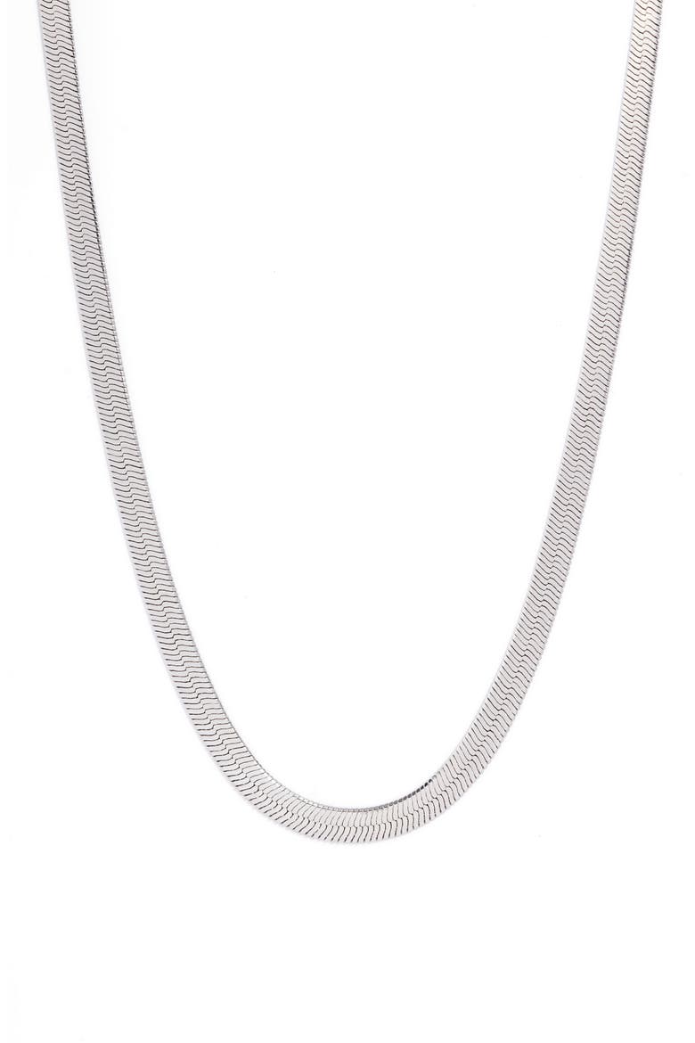 Glamour Snake Chain Necklace, Main, color, SILVER