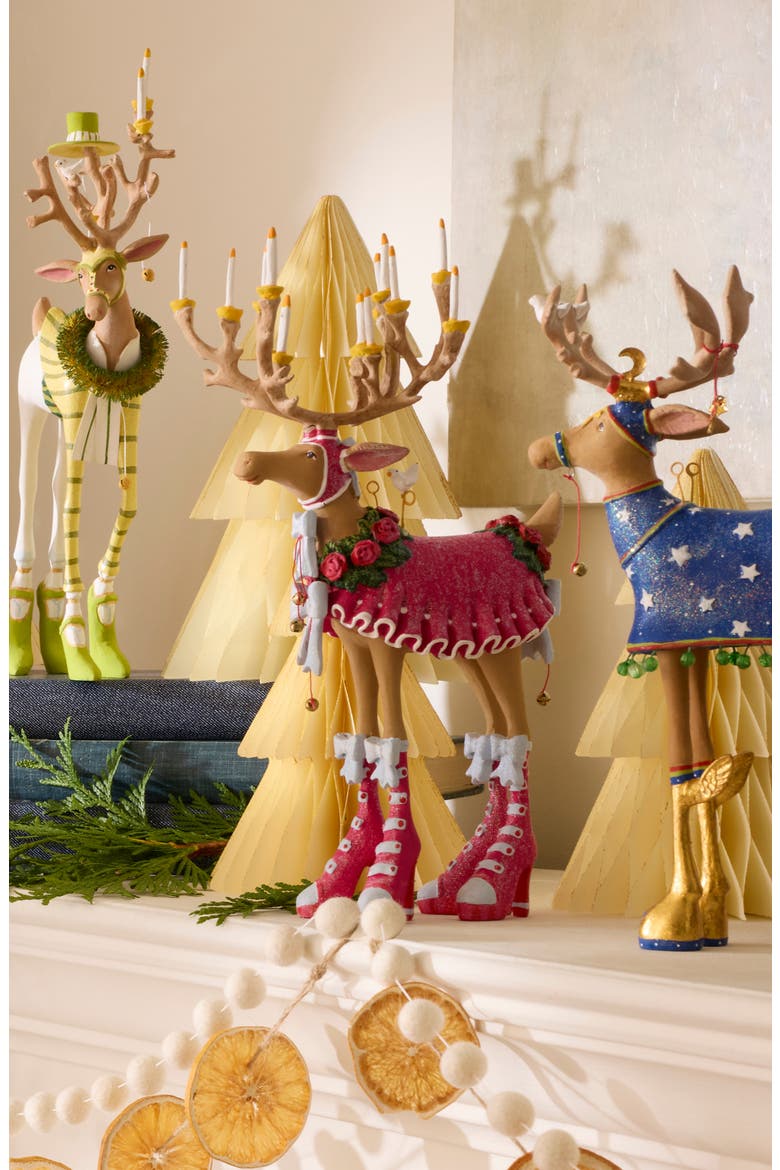 Dash Away Donna Reindeer Figurine, Alternate, color, PINK