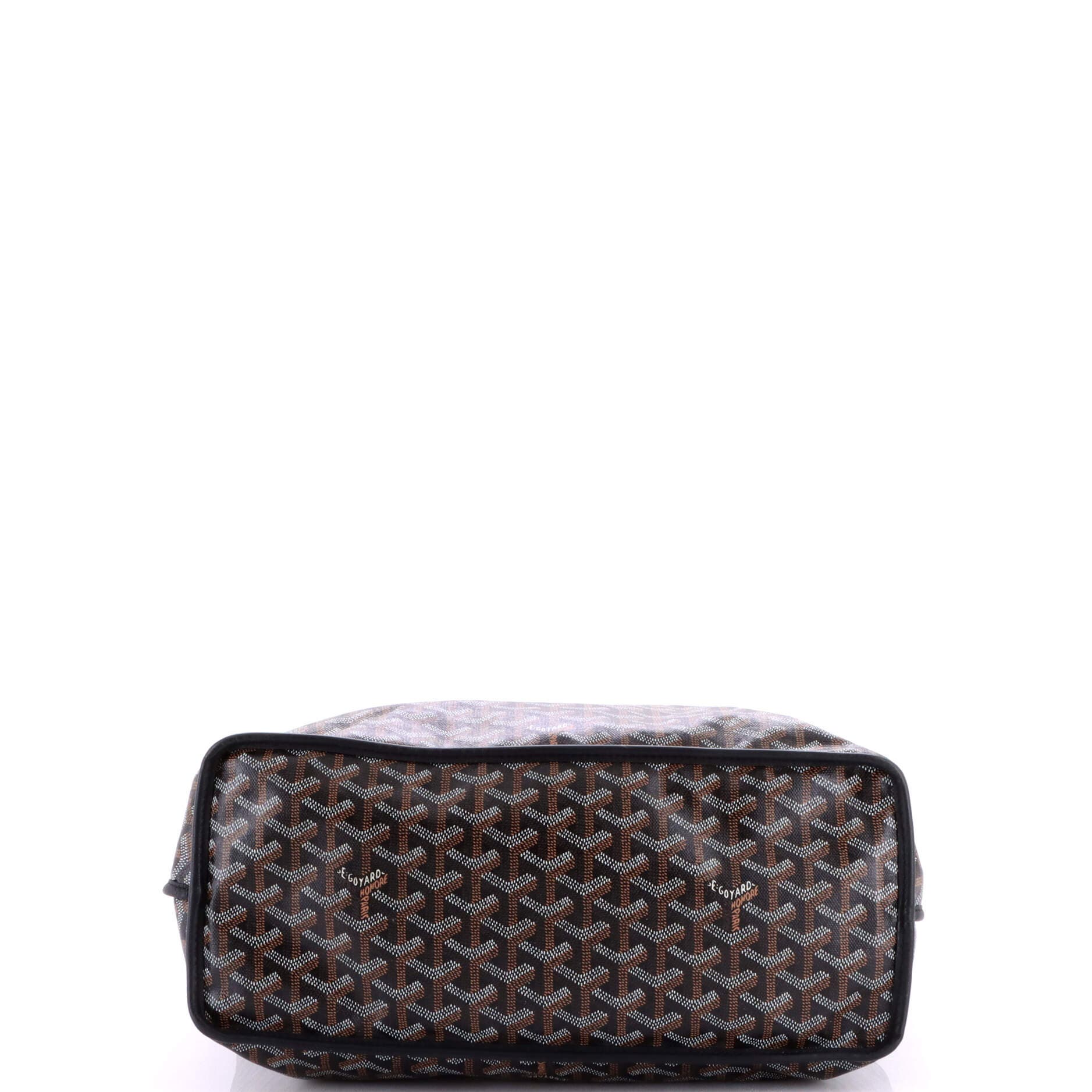 Pre-Owned Goyard Anjou Reversible Tote Coated Canvas PM, Alternate, color, Black