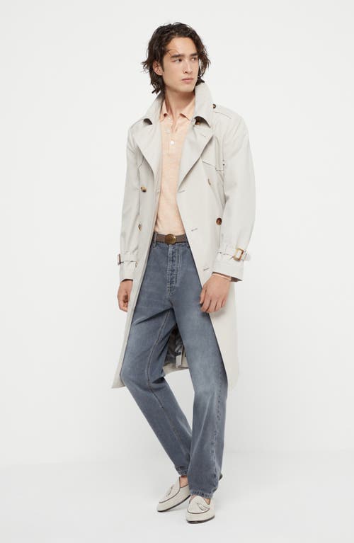 Brunello Cucinelli Greyscale Denim Trousers In Medium Grey