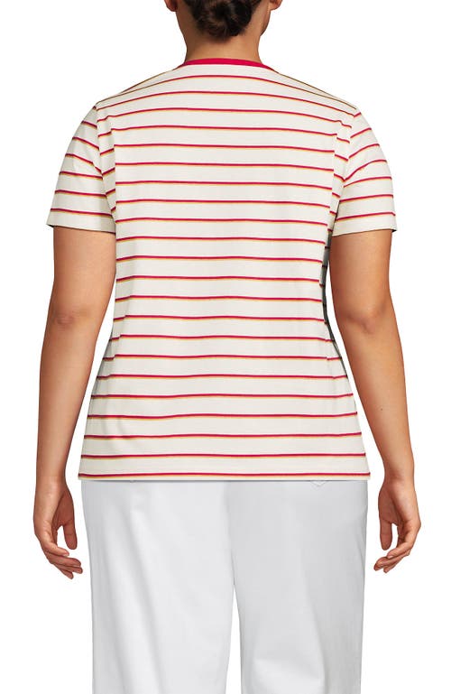 Lands' End Relaxed Supima Cotton Crew Neck T-shirt In Multi