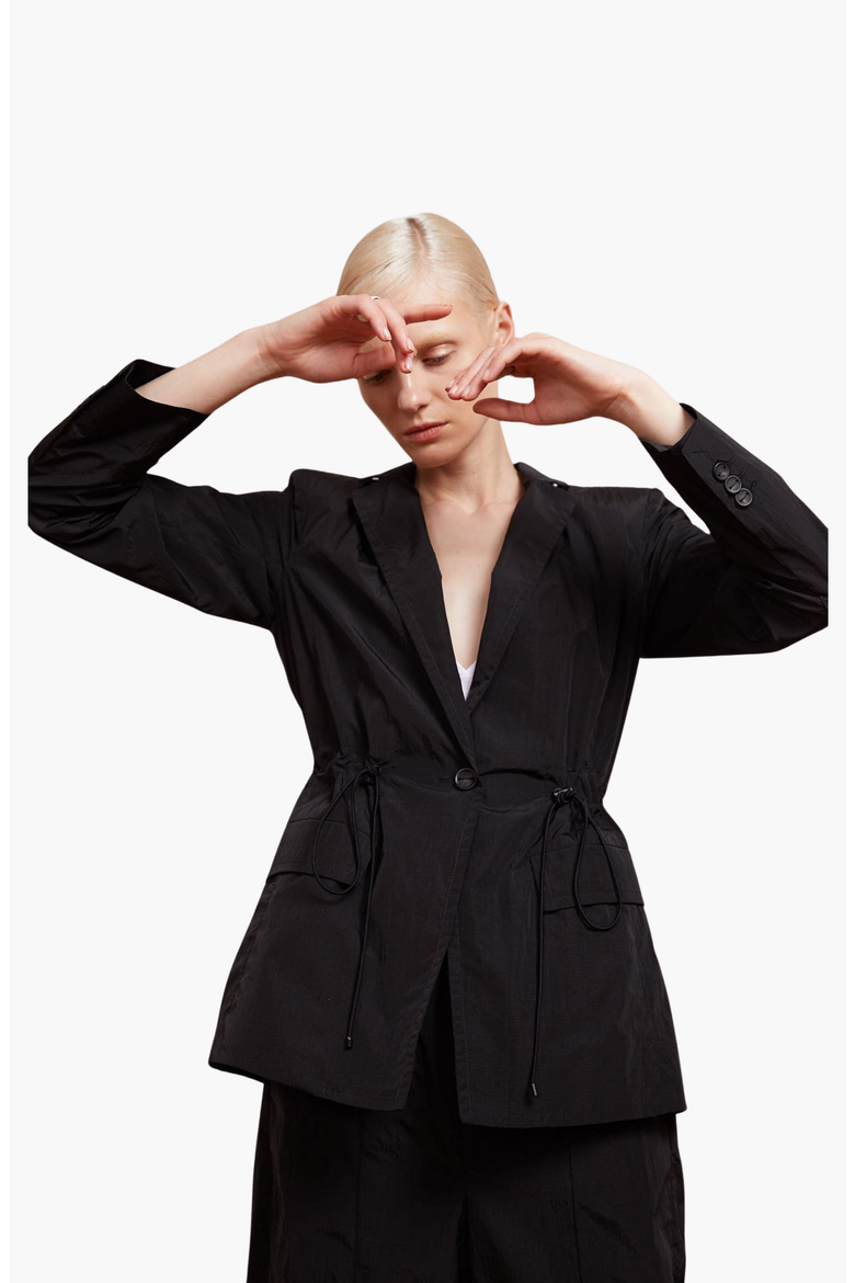 Water Resistant Travel Blazer, Alternate, color, Black