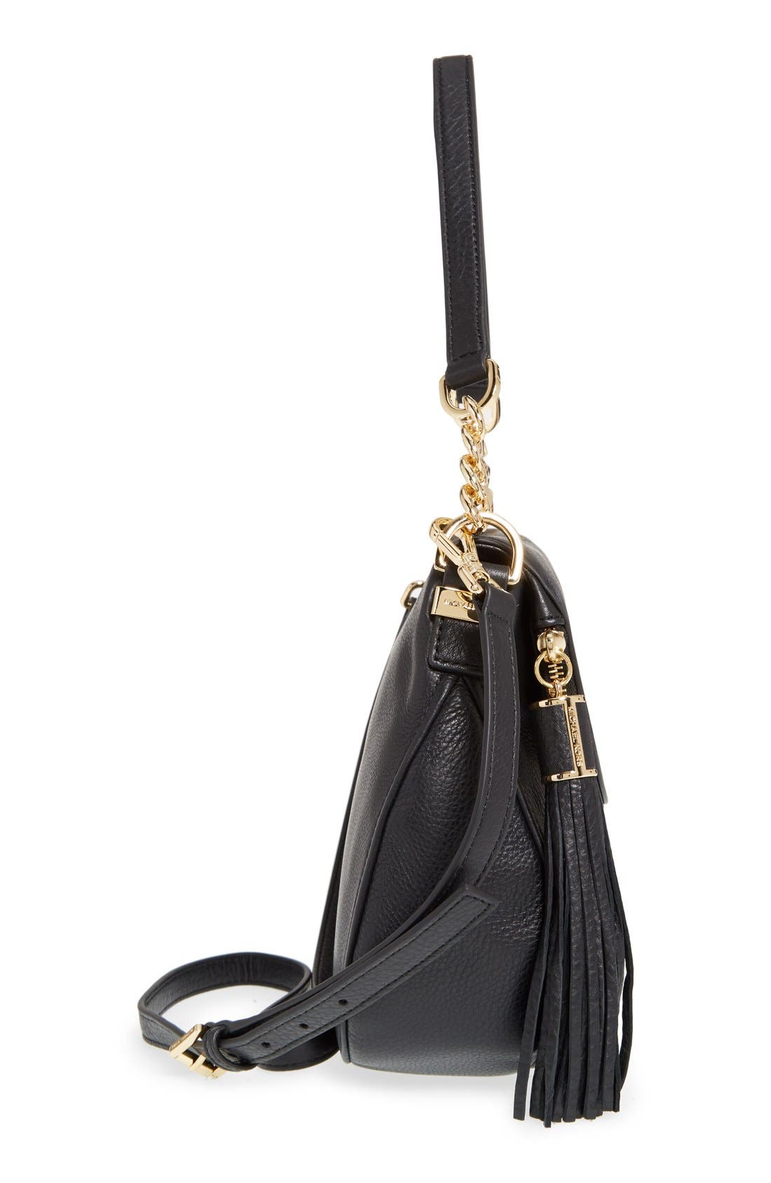 MICHAEL Michael Kors 'Bedford Tassel - Medium' Convertible Leather Shoulder Bag, Alternate, color, 