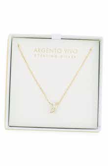Argento Vivo Sterling Silver Two-Tone Cross Pendant Necklace