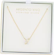 Argento Vivo Sterling Silver Two-Tone Cross Pendant Necklace