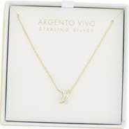 Argento Vivo Sterling Silver Two-Tone Cross Pendant Necklace