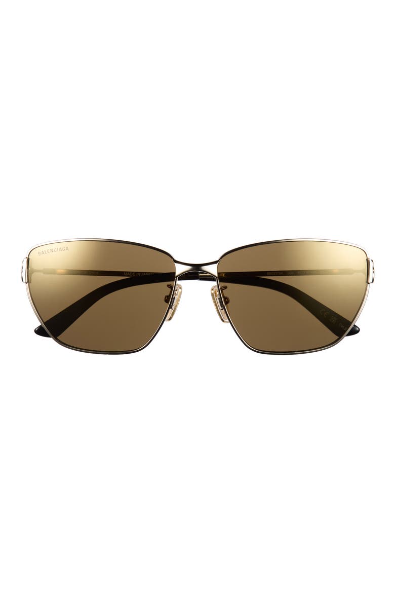 Novelty 63mm Square Sunglasses, Main, color, GOLD GOLD BRONZE