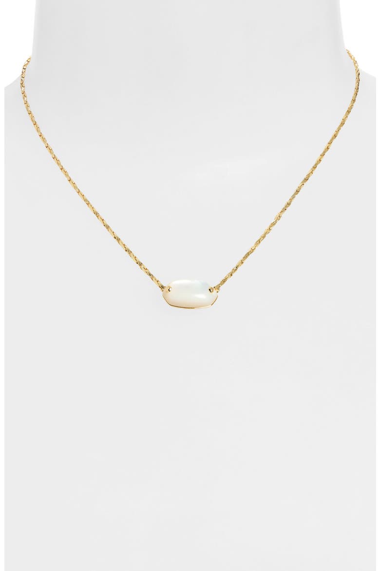 Elisa Rivet Pendant Necklace, Alternate, color, GOLD IVORY MOP