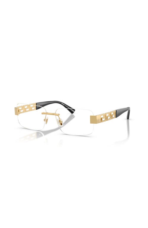 Versace 56mm Rectangle Optical Glasses In Brown