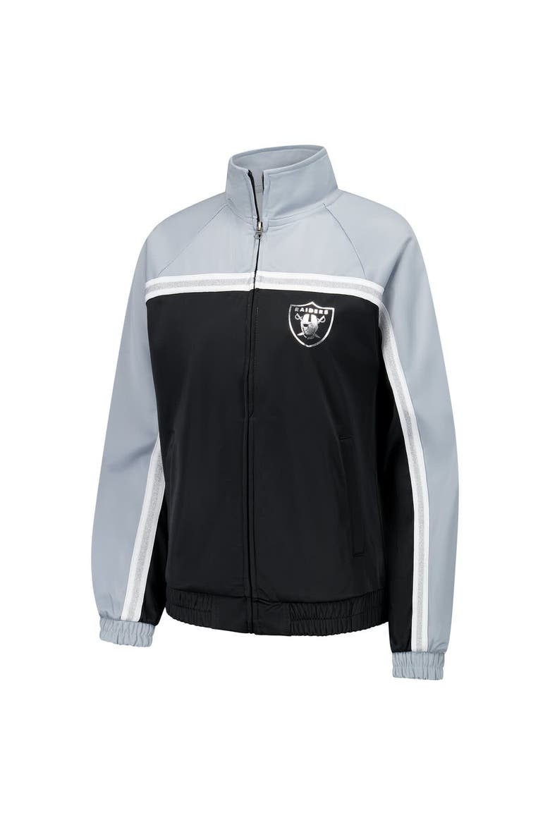 Women's G-III 4Her by Carl Banks Black Las Vegas Raiders Post Game Full-Zip Track Jacket, Alternate, color, Black