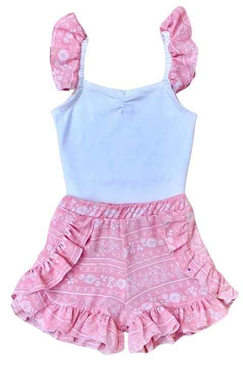 Girls Love Those Frills Top and Ruffle Short Set (Toddler, Little Kid 
Big Kid)