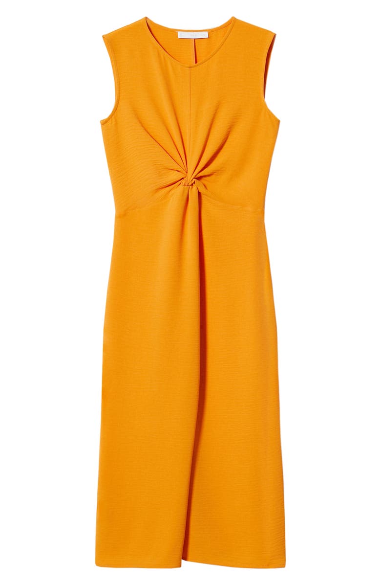 MANGO Textured Knotted Midi Dress, Alternate, color, 